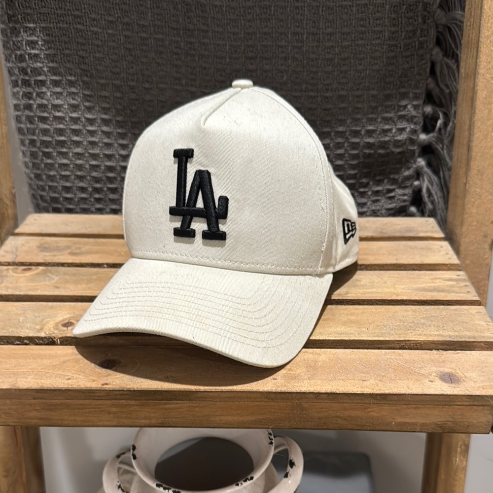 New Era Cream and Black Dodgers Cap